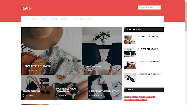 RATIO PREMIUM BLOGGER TEMPLATE DOWNLOAD