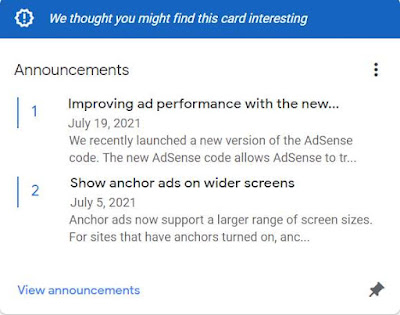 New Adsense Update