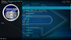 Aliunde Just Click It Kodi Addon Movies Section