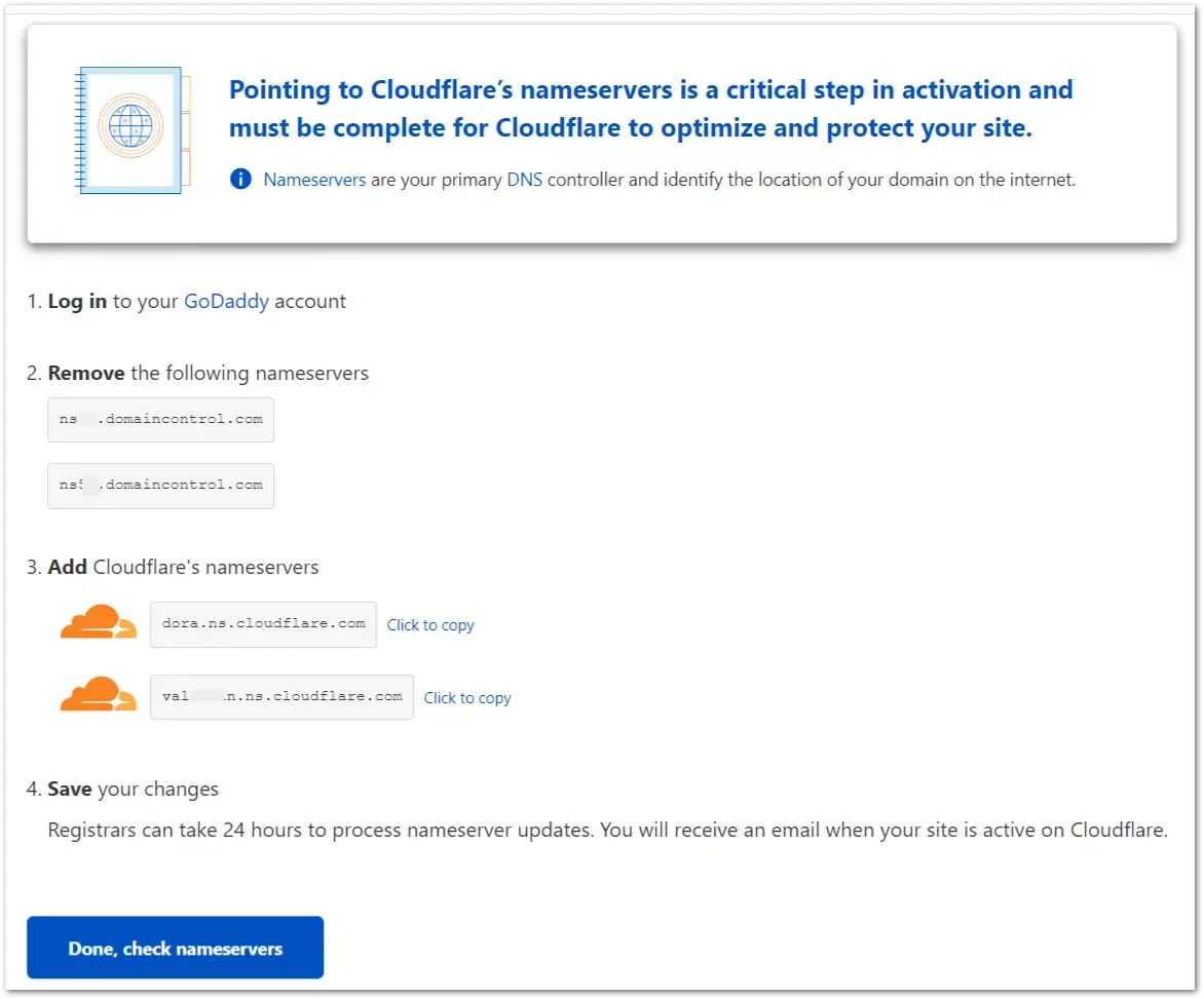 change cloudflare DNS