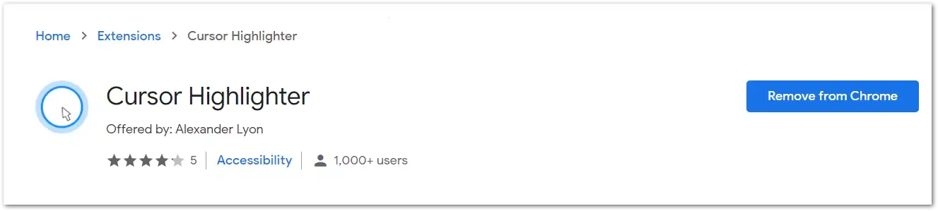 cursor highlighter chrome extension