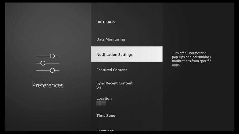 Fire TV Notification Settings 2