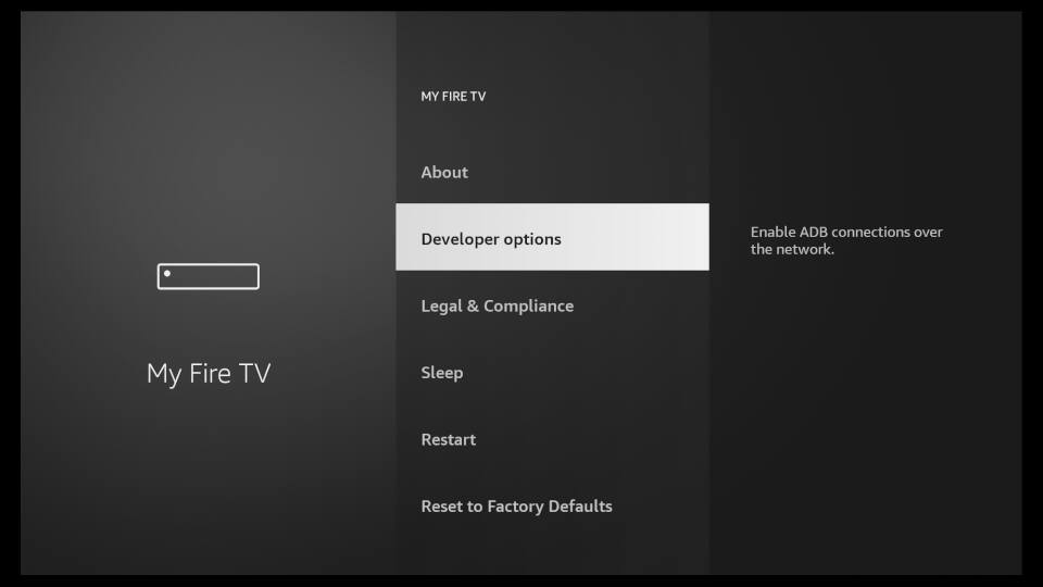 Fire TV Settings - Enable Apps from Unknown Sources 2