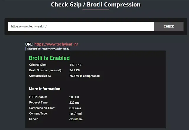 How to Check If GZIP Compression Is Enabled in Blogger or not?