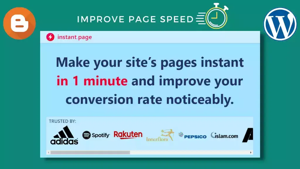 Load website instantly using instant.page (blogger and wordpress)