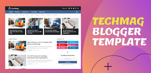 Techmag premium blogger template,the best template of 2020 [Download]