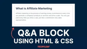 How to add a Q&A Block in Website using HTML & CSS