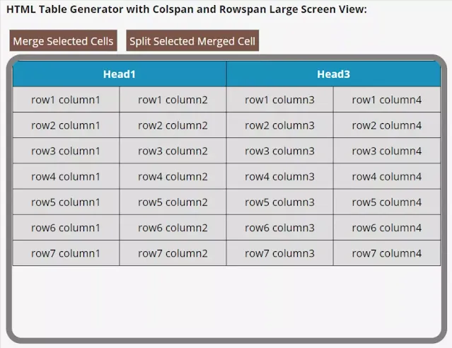 Responsive-HTML-Table-Generator-with-Colspan-and-Rowspan