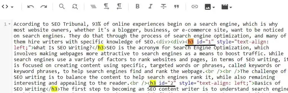 steps to add manual table of content