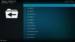 TVOne112 Kodi Addon Sports TV Section