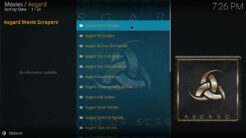Asgard Kodi Addon Main Menu