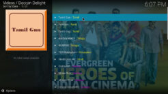 Deccan Delight Kodi Addon Main Menu