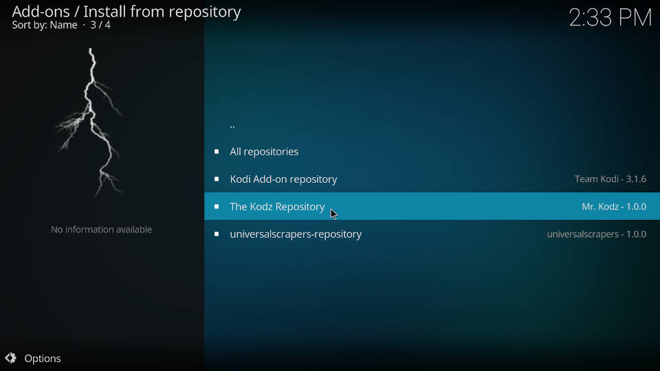 How to install Kodi addons - Step 2