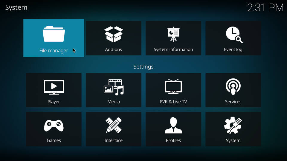 How to add a source in Kodi file manager - Step 2