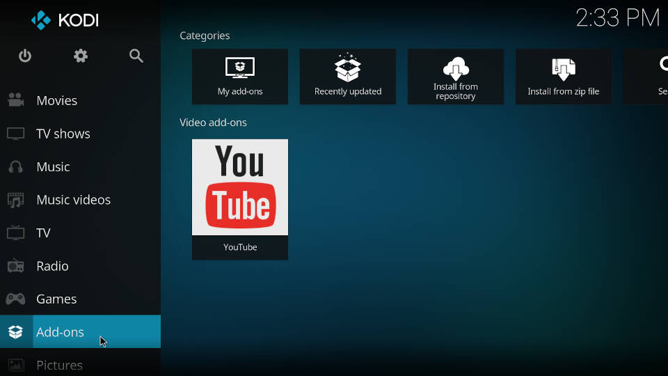 How to install a Kodi repository - Step 1