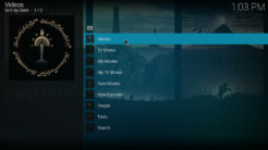 Moria Kodi Addon Main Menu