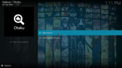 Otaku Kodi Addon Search Section