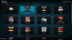 UK Turk Playlists Kodi Addon Main Menu