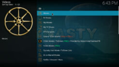 Dynasty Kodi Addon Main Menu