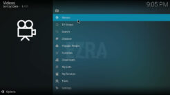 Ezra Kodi Addon Main Menu