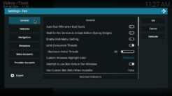 Fen Kodi Addon Settings