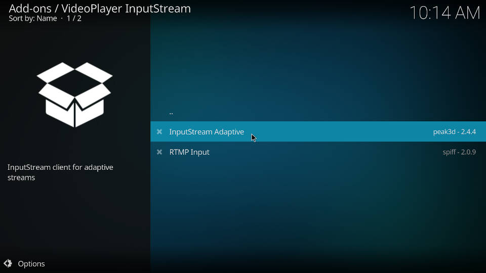 Enable InputStream Adaptive and RTMP Input in Kodi - Step 6