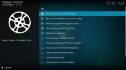 Infinity Kodi Addon Anime Section