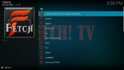 Fetch Kodi Addon Main Menu