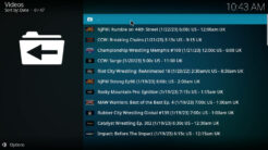 Wrestlers Kodi Addon Premiers & Live Shows Section
